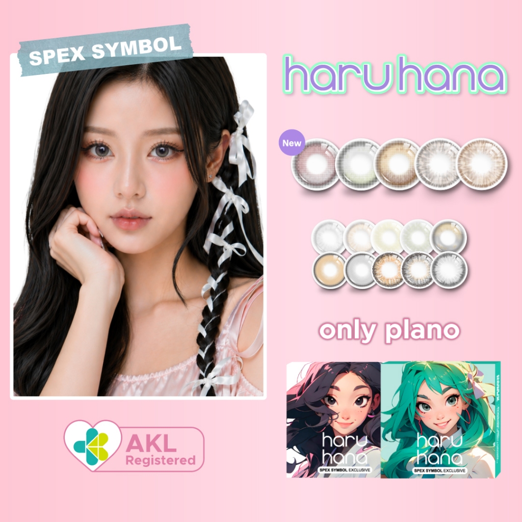 Softlens Spex Symbol HARUHANA All Series Normal ( Sailor Moon, Fuji, Megumi, Momo, Sakura, Nara )
