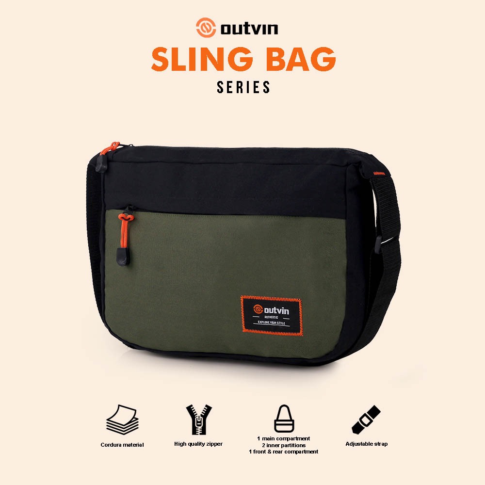 Tas Selempang Sling Bag Pria Tablet Notebook 12 Inch Cordura