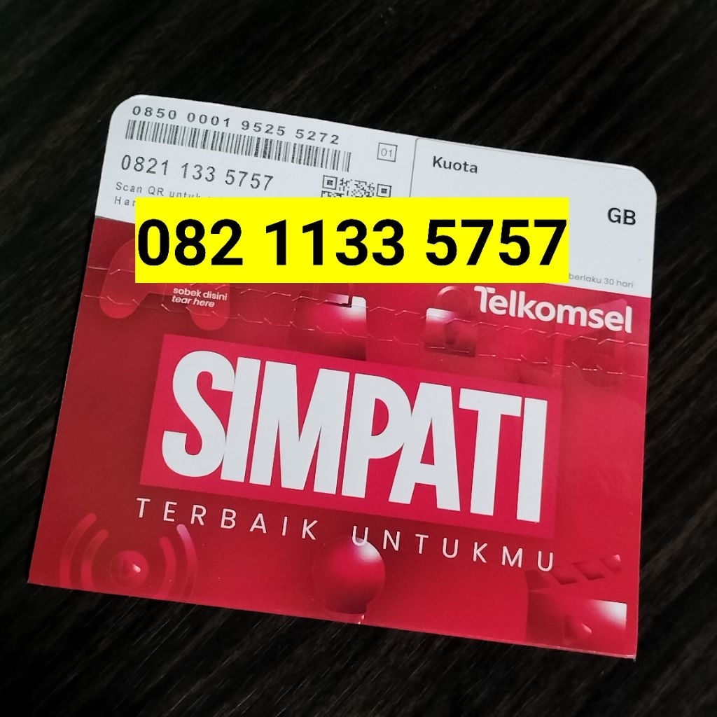 Kartu Perdana 11 Digit Nomor Cantik Telkomsel Simpati 5757