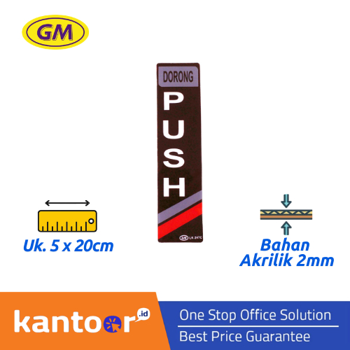 GM LABEL PUSH LK-247 KECIL WARNA COKLAT