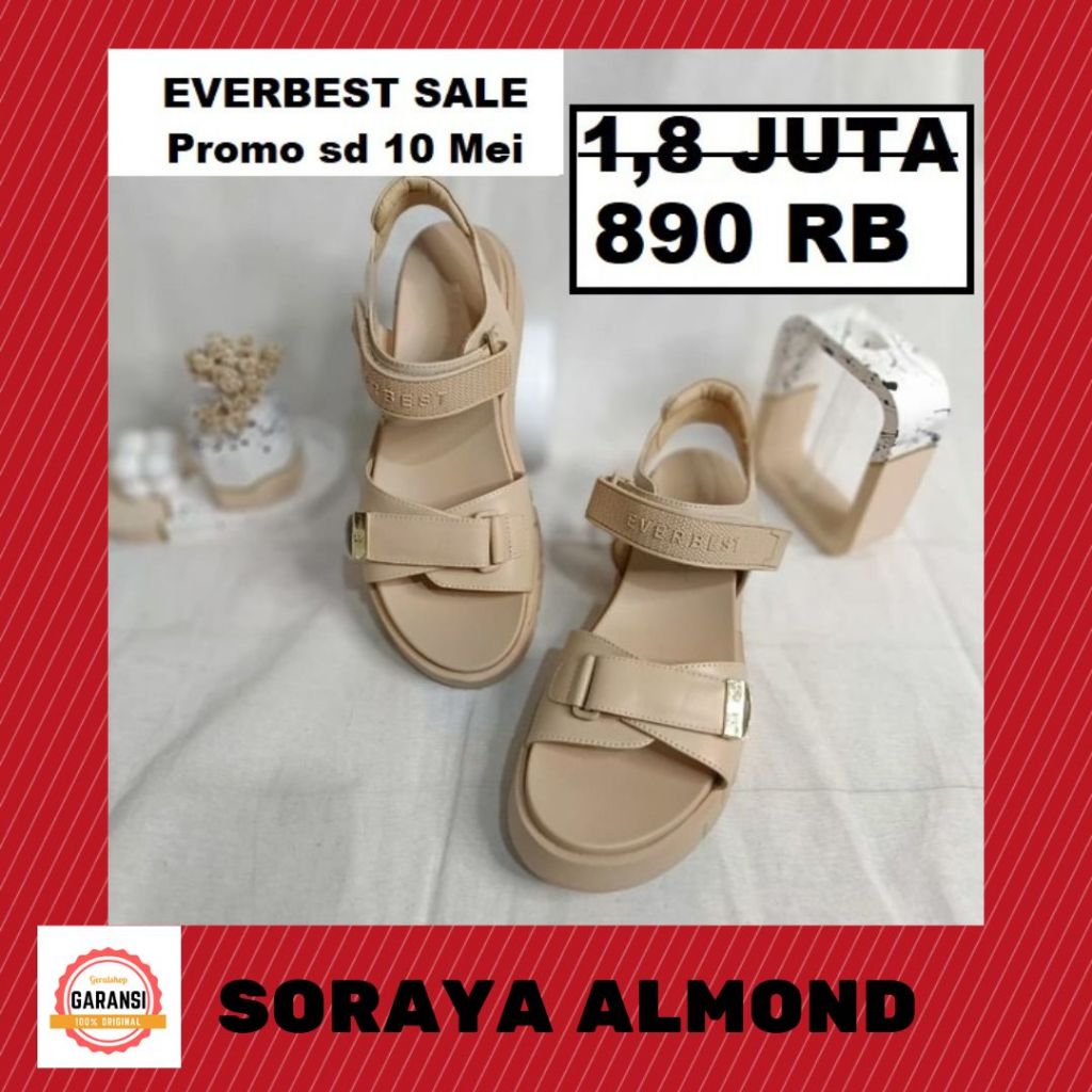 Sandal wedges wanita EVERBEST SORAYA SALE 100% ORIGINAL