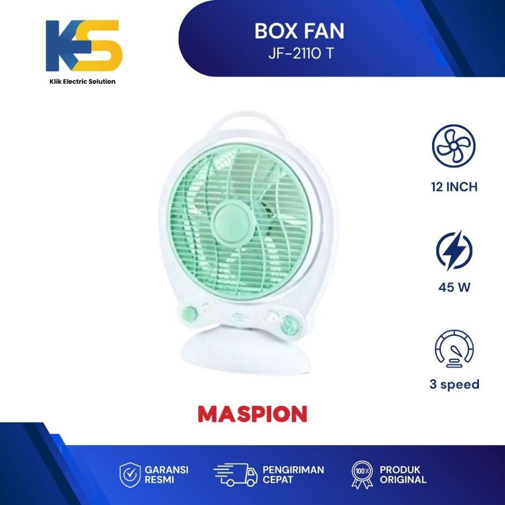 K.E.S - Maspion Kipas Angin Kotak Box Fan 12 Inch JF-2110 T