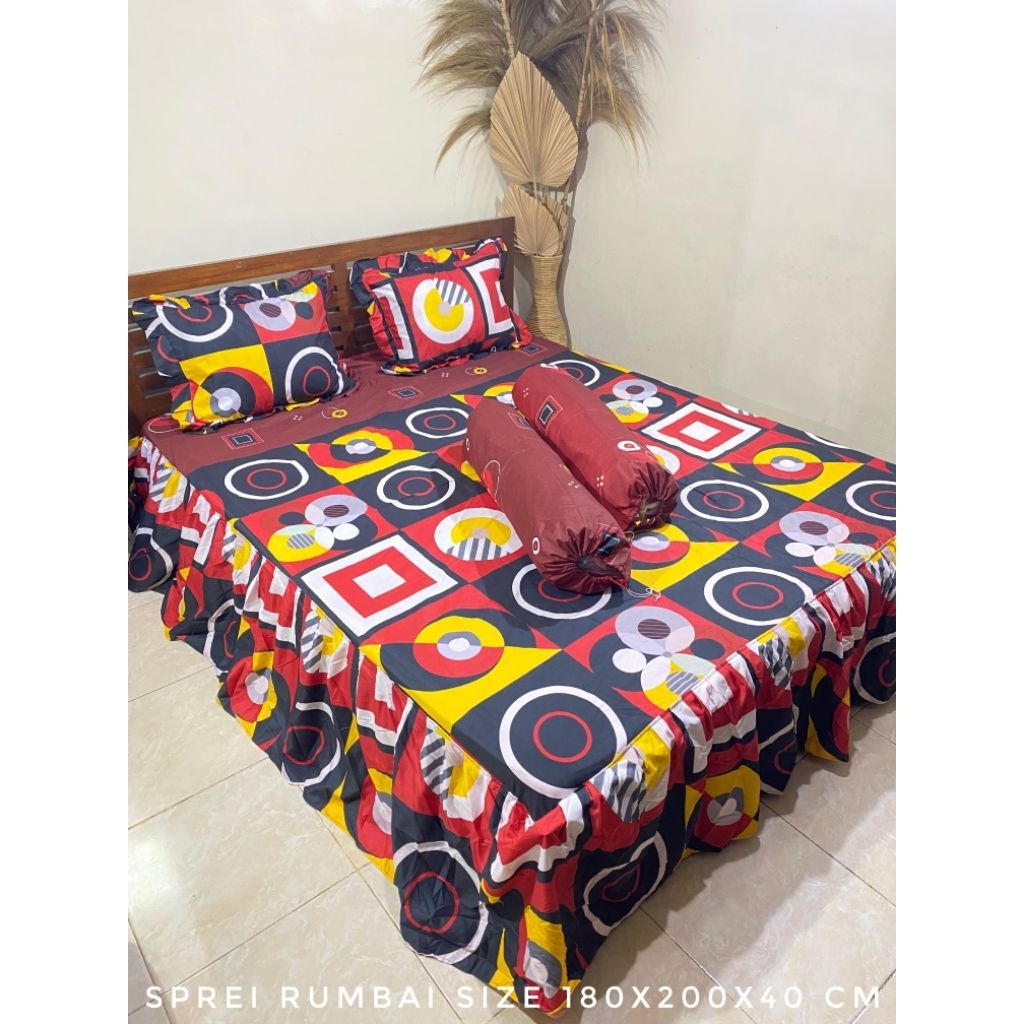 SPREI RUMBAI || Sprei rumbai 180x200x45cm || sprei rumbai homemade