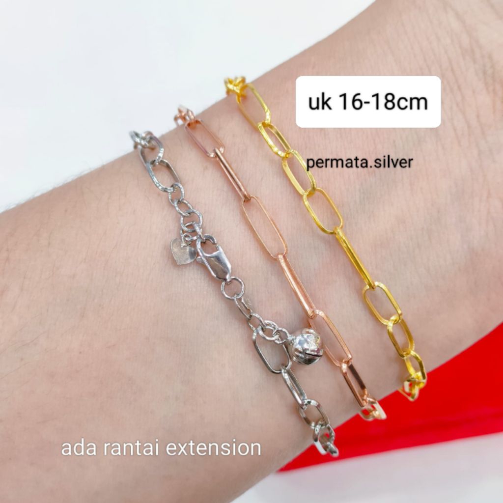 Gelang Tangan Dewasa Perak 925 Asli