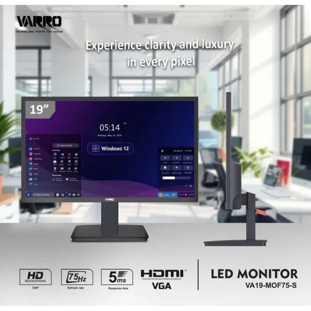 MONITOR LED GAMING VARRO 16” / 19" / 22" Inch Murah