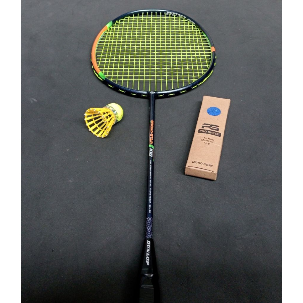 Raket bulutangkis badminton bekas second original dunlop broad star 100