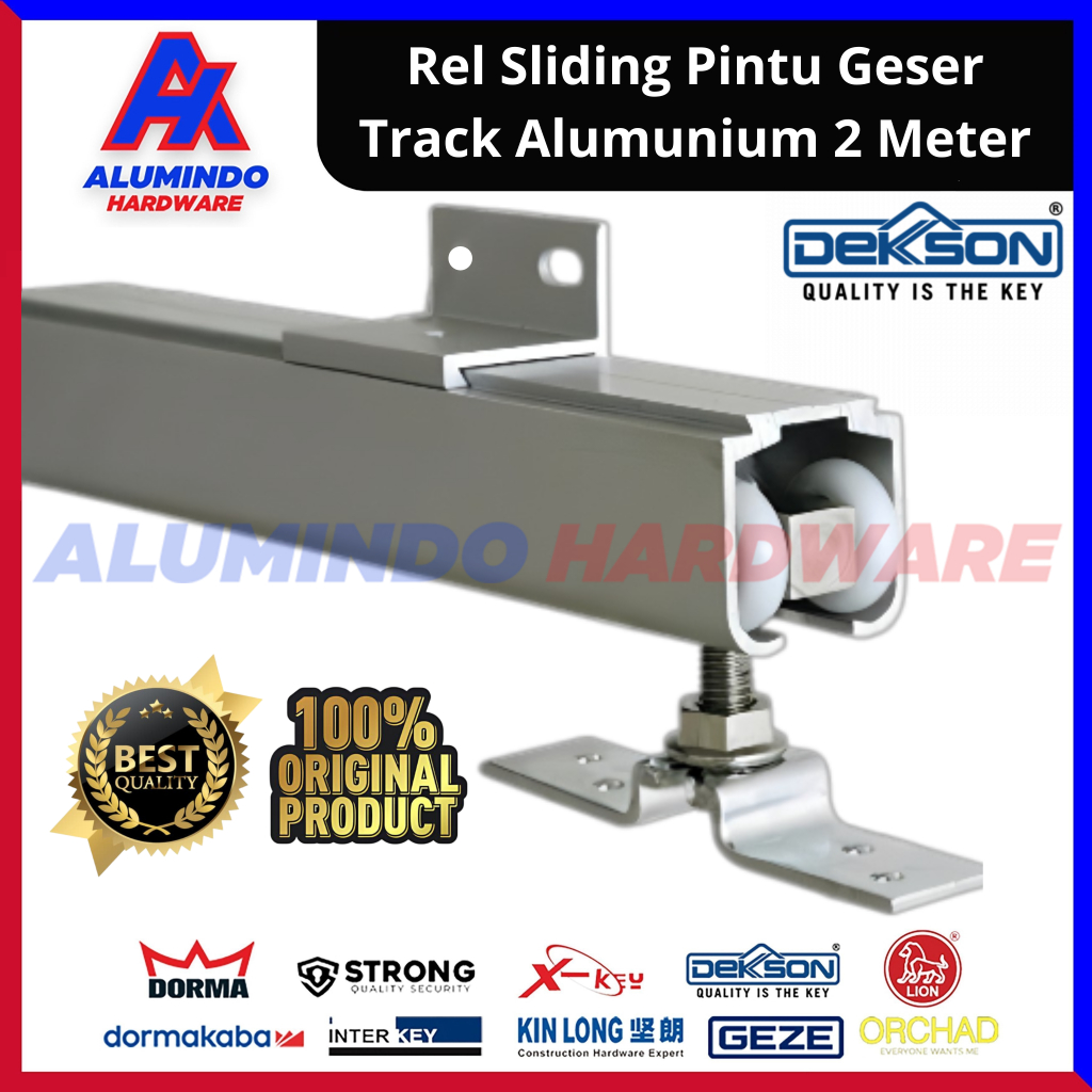 Rel Sliding Dekson Pintu Aluminium Kayu Besi Dekkson 8901 D4 2 Meter