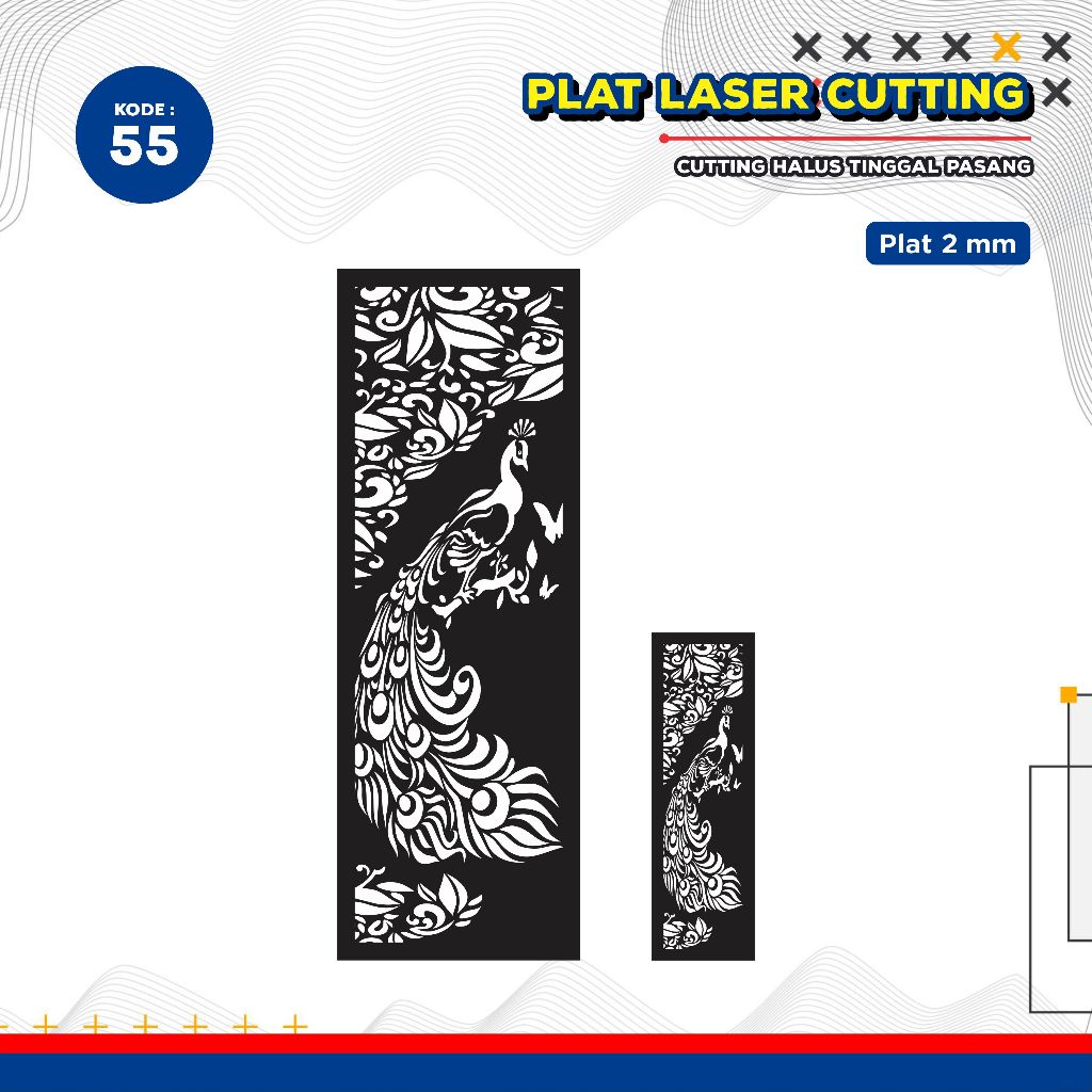 Krawangan Plat Motif Merak, Pintu Besi, Pintu Plat, Krawangan Pagar Merak, Laser Cutting, Laser Plat