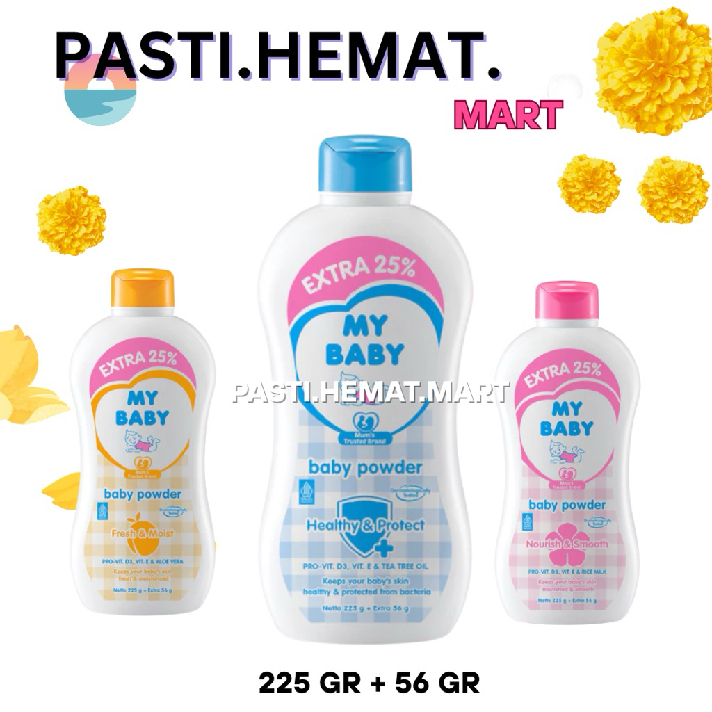 My Baby Bedak Bayi | My Baby Baby Powder | Baby Talc 281 GR | Bedak My Baby Besar
