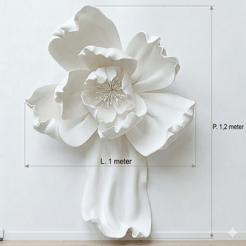 Bunga Backdrop Abstrac 3D Giant Flower Backdrop Wedding Dekorasi