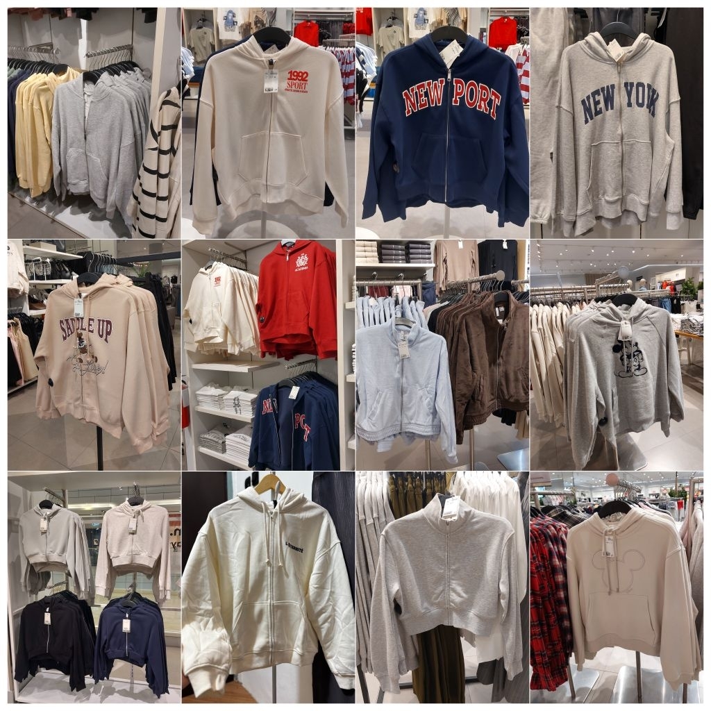 JASTIP JAKET ZIPPER | JAKET ZIPPER CROP | SWEATER CROP | HOODIE WANITA H&M
