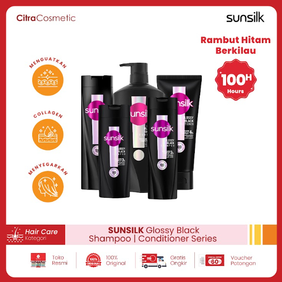 Sunsilk Glossy Black Shampoo | Conditioner Series