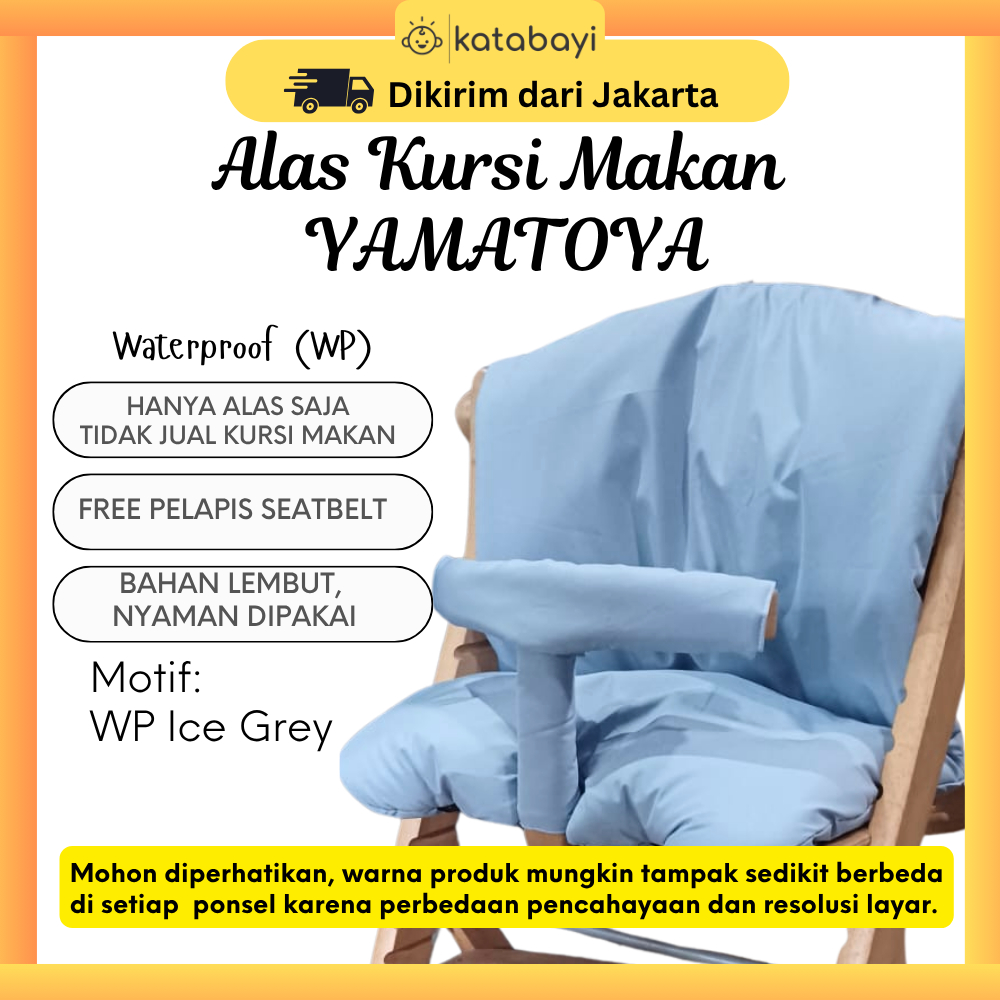 Alas Kursi Makan Bayi Yamatoya Suku Suku ICE GREY Waterproof