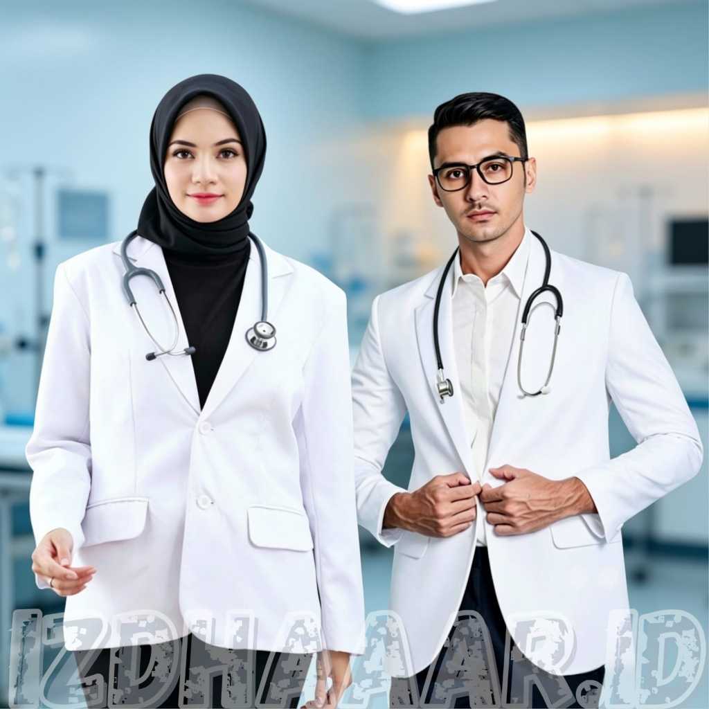 JAS DOKTERSNELIJAS KOAS PRIA & WANITA Lengan panjang