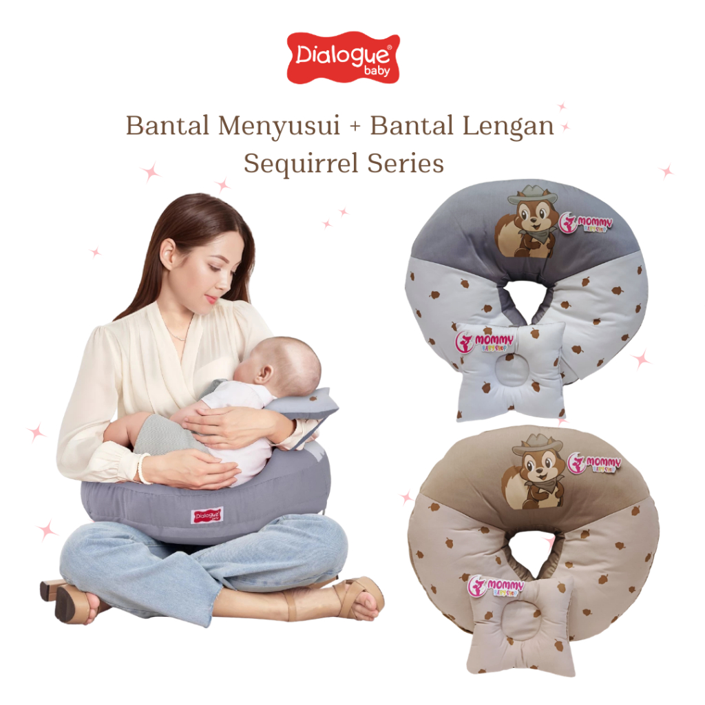 Dialogue Baby Bantal Ibu Menyusui + Bantal Lengan Sequirrel Series
