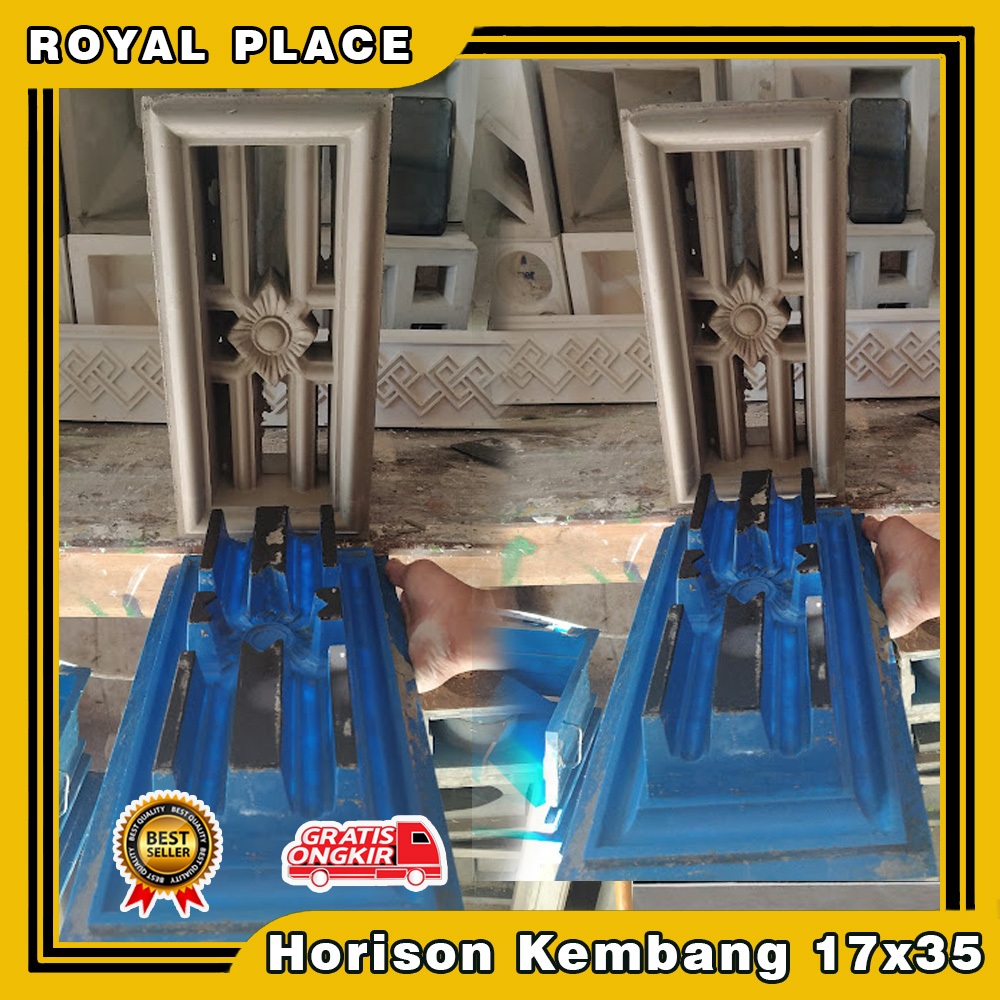 cetakan angin angin rumah fiber Cetakan loster Horizon Kembang cetakan fiber 17cm x 30/35cm