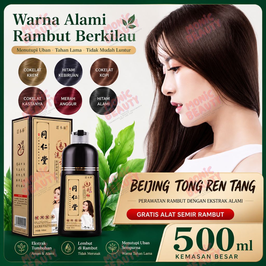 ZEIN Black Hair Shampo pewarna rambut penghilang uban hitam 400ml herbal alami perawatan rambut orig