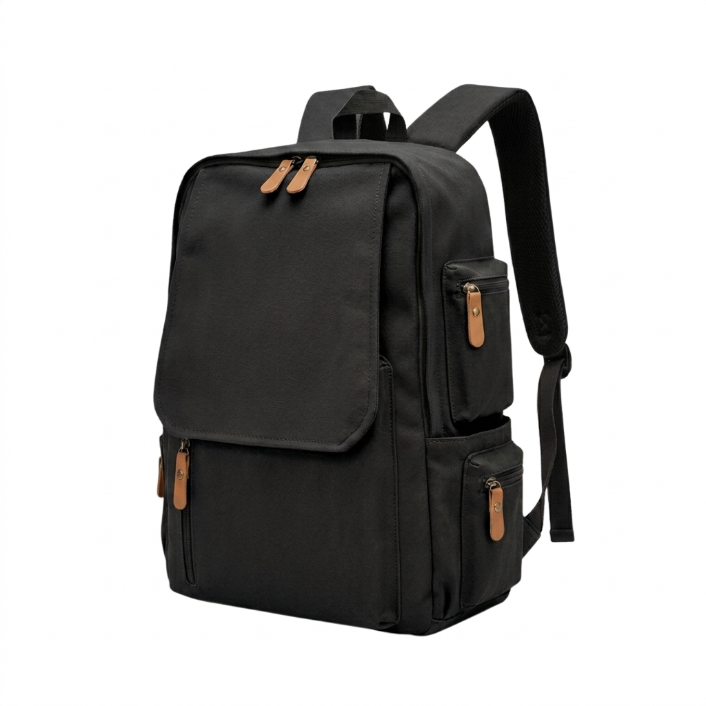 LANGFORD - Ransel Canvas Tas Sekolah Polos Unisex
