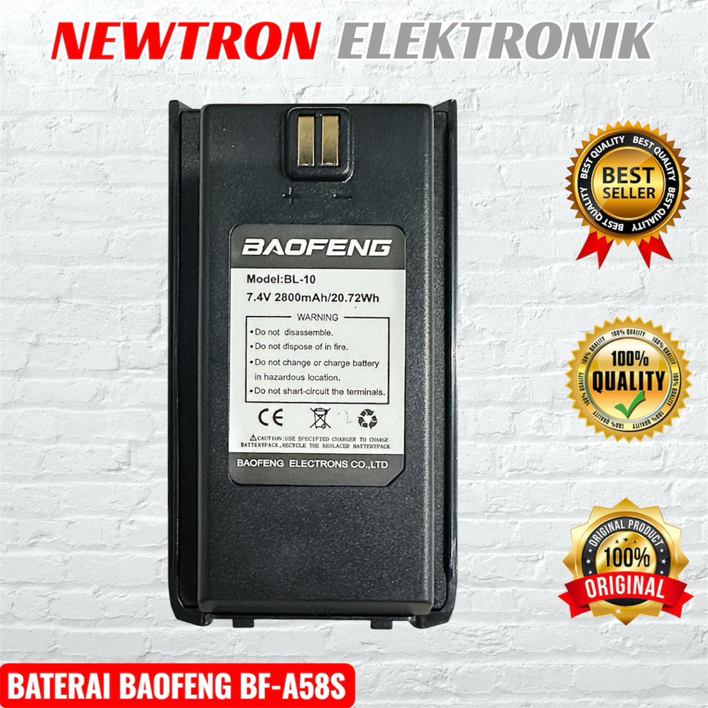Baterai HT Baofeng BF-A58S 2800mAh Original Asli Compatible SCOM UV7R Pro UV7RPro Pofung Firstcom FC