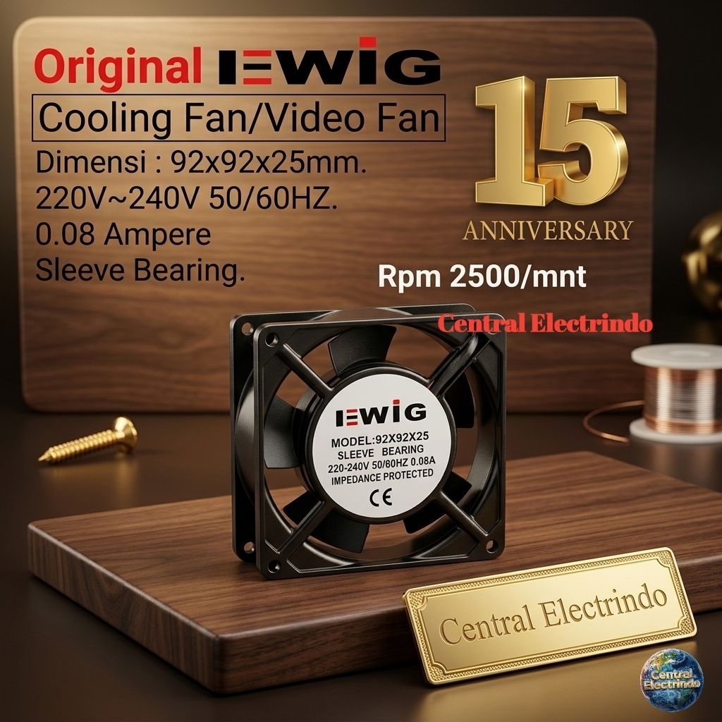 Cooling Fan Video Fan 92x92x25mm EWIG.