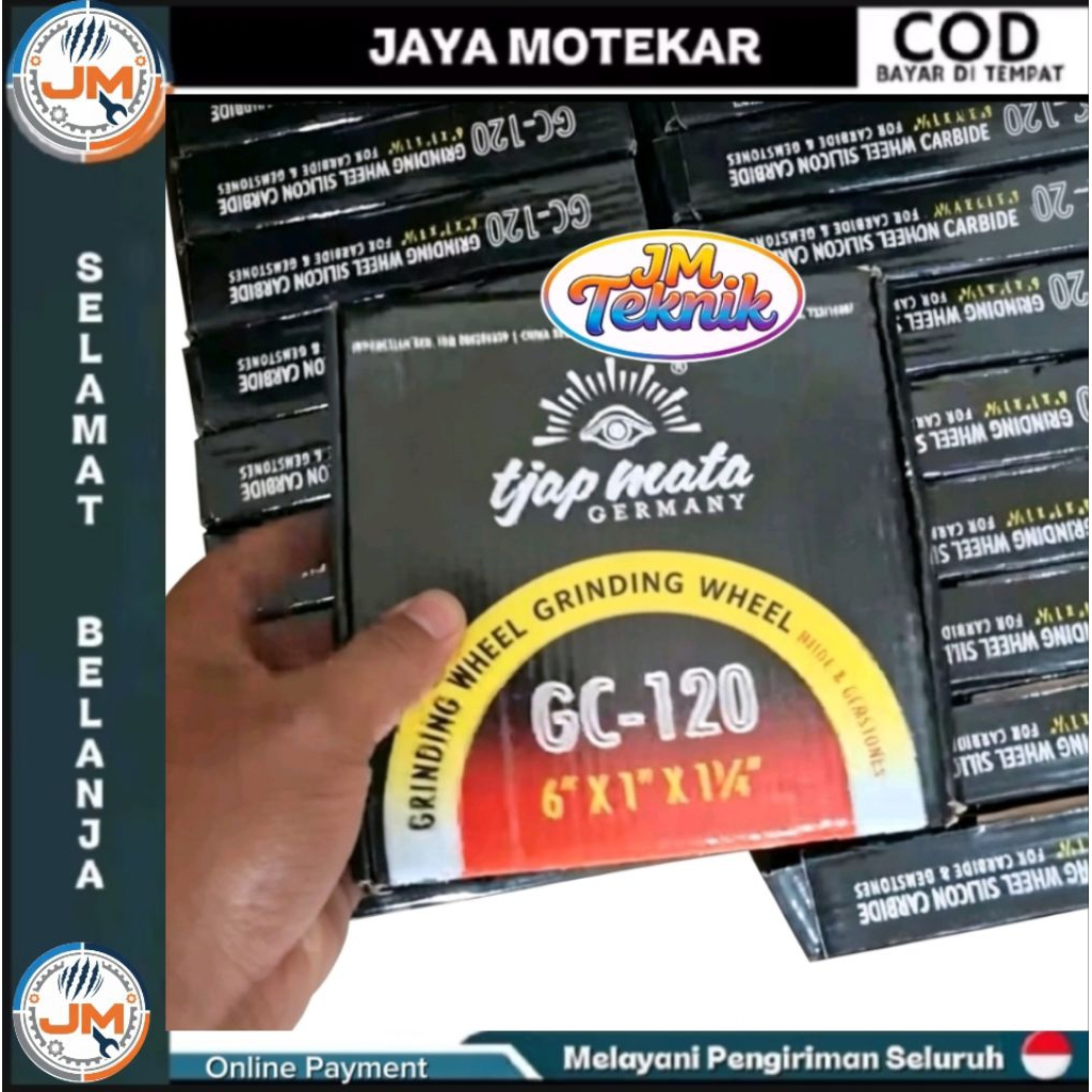 Batu Gerinda Tajap Mata GC-120 6 Inch - Batu Asah Karbida Halus