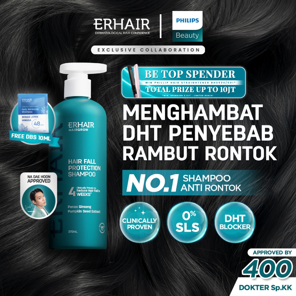 [BEST SELLER SHAMPOO HAIR FALL] ERHAIR HairGrow Shampoo NON SLS | Hair Shampoo | Sampo Rambut | Meng
