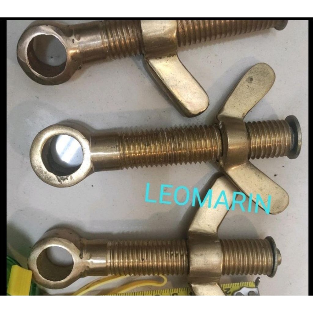 Baut mur kupu kupu  5/8' x 4' Kuningan
