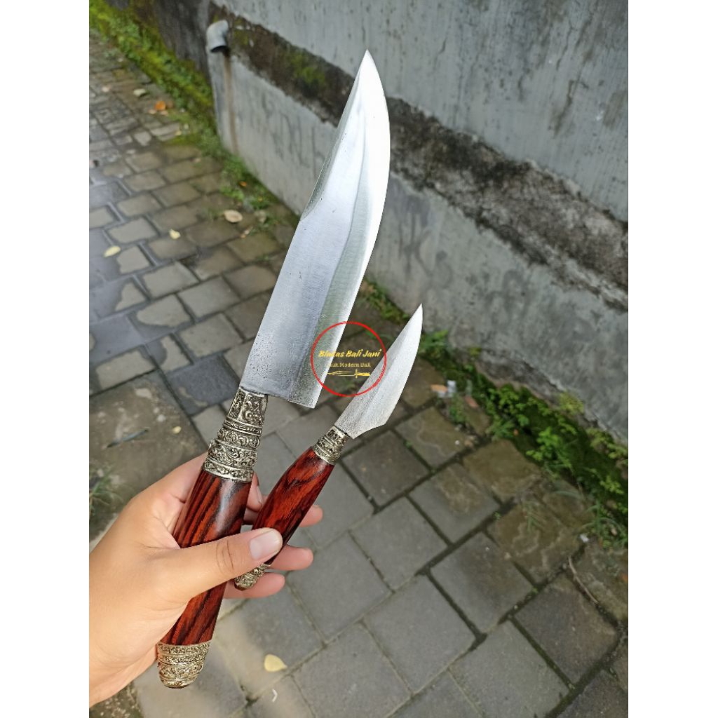 pisau bendo bali set mutik / pisau serbaguna / pisau dapur / pisau bali / pisau super /blakas bali/ 