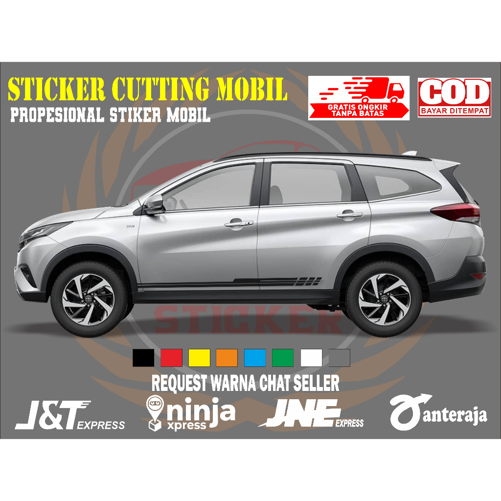 sticker mobil rush sticker mobil toyota rush stiker mobil rush keren sticker variasi body mobil