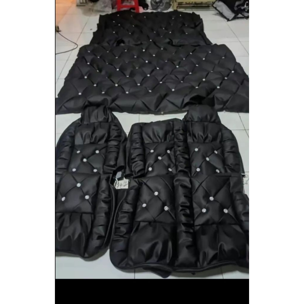 cover jok mobil canter motif sofa kancing