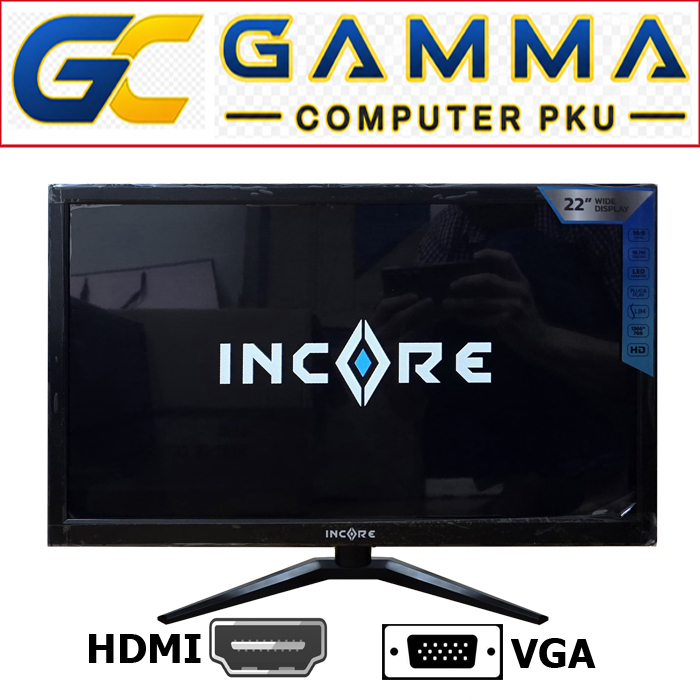 MONITOR LED 19 INCH 20 INCH 22 INCH 24 INCH INCORE HDMI / LED MONITOR INCORE 20" 19" 22" 24"