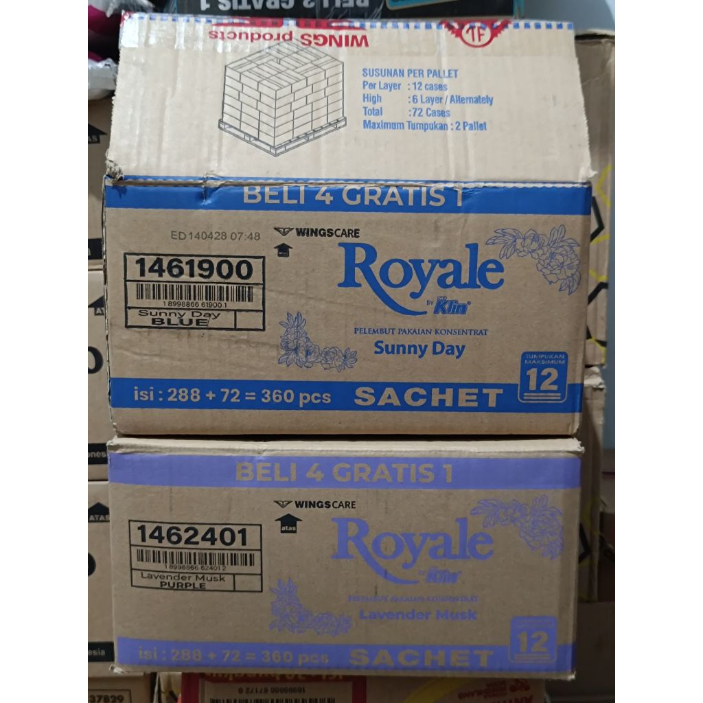 1 DUS PEWANGI ROYALE SACHET 500 13ML 1 DUS ISI 288+72 PCS