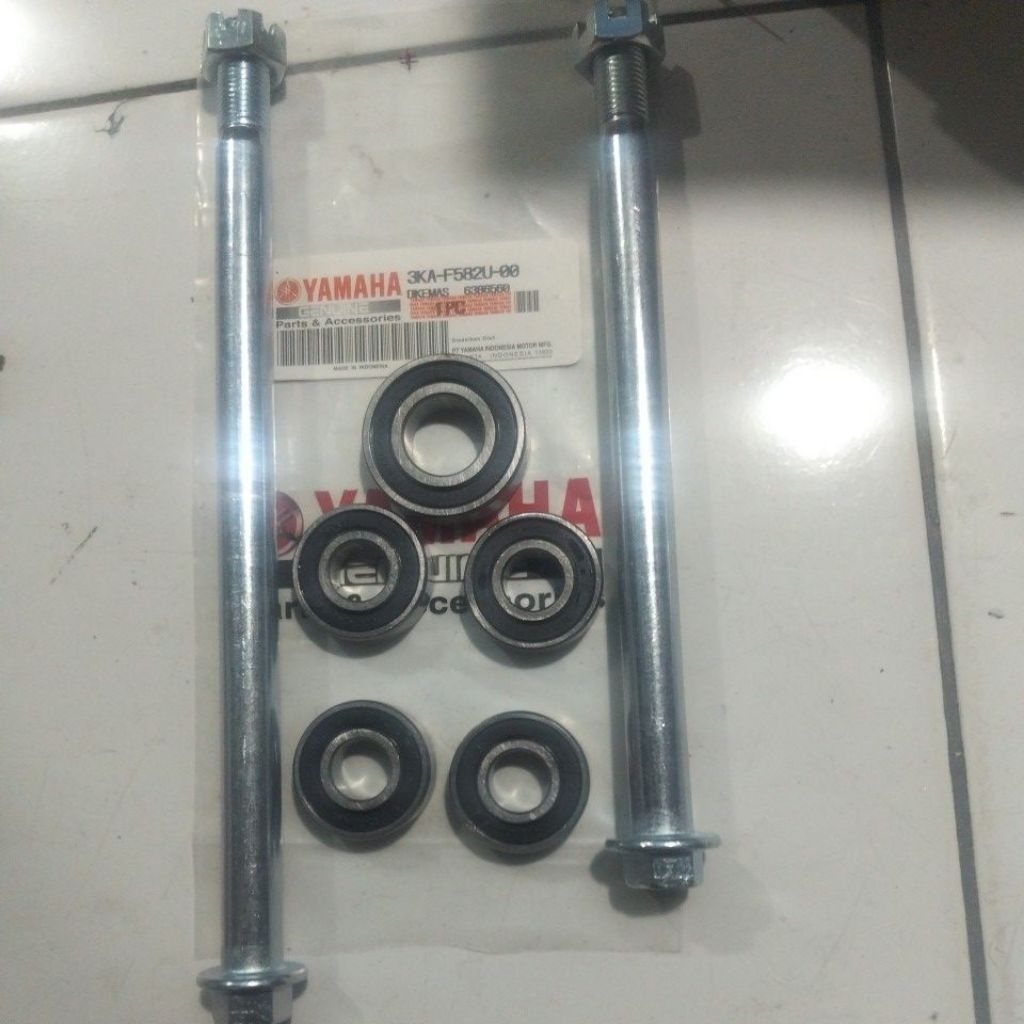 paket 2 item as roda RX king  komplit depan,belakang + bearing komplit