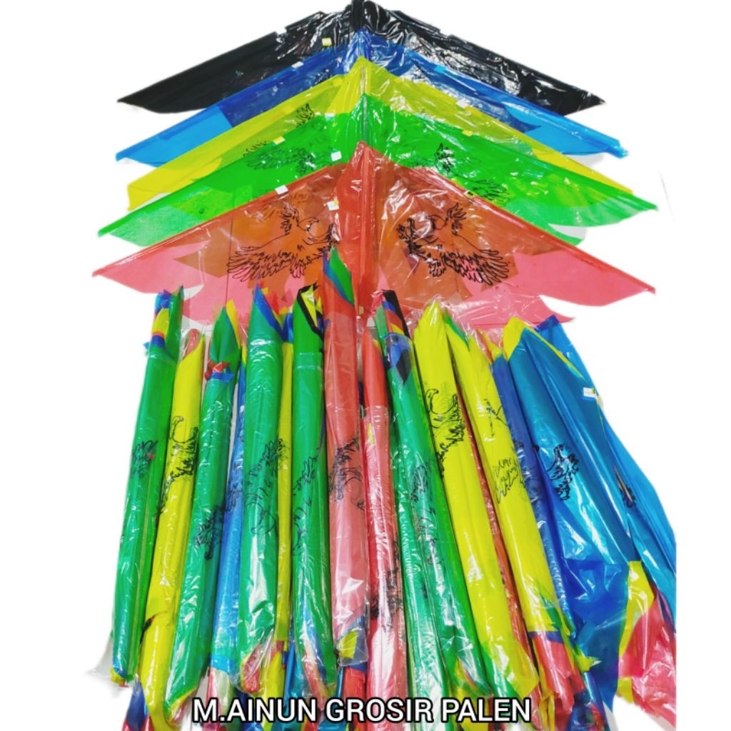 (10 Pcs) Layangan Plastik Lowo / Layangan Inul / Layangan Kelelawar Murah