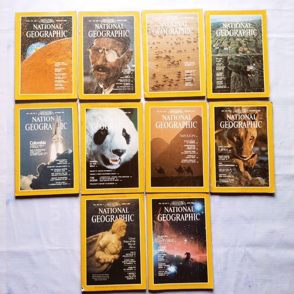 Buku Majalah NATIONAL GEOGRAPHIC, VOYAGER VIEWS, JOURNEY TO CHINA'S, SAUDI SRABIA, IRELAND, COLUMBIA