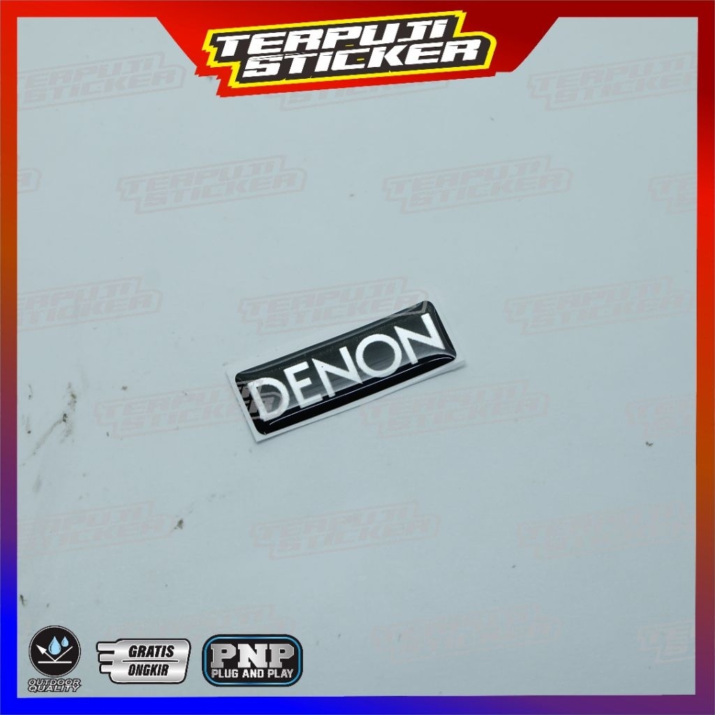 emblem timbul DENON SPEAKER AUDIO MOBIL/STICKER DENON LOGO SPEAKER AUDIO MOBIL