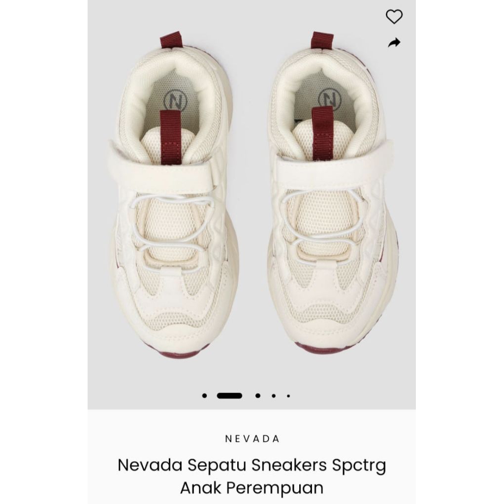 Nevada Sepatu Sneakers Anak Perempuan - SPCTRG PUTIH