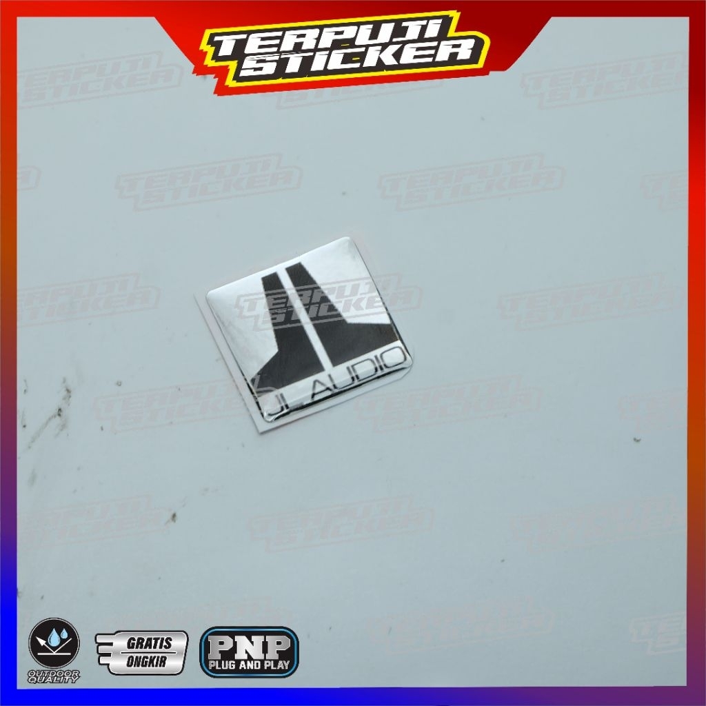 emblem timbul LJ AUDIO SPEAKER AUDIO MOBIL/STICKER LOGO JL AUDIO SPEAKER AUDIO MOBIL
