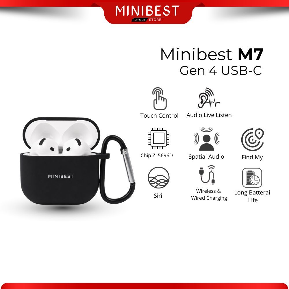 Minibest M7 Gen 4 TWS  Earphone Bluetooth Wireless Charging