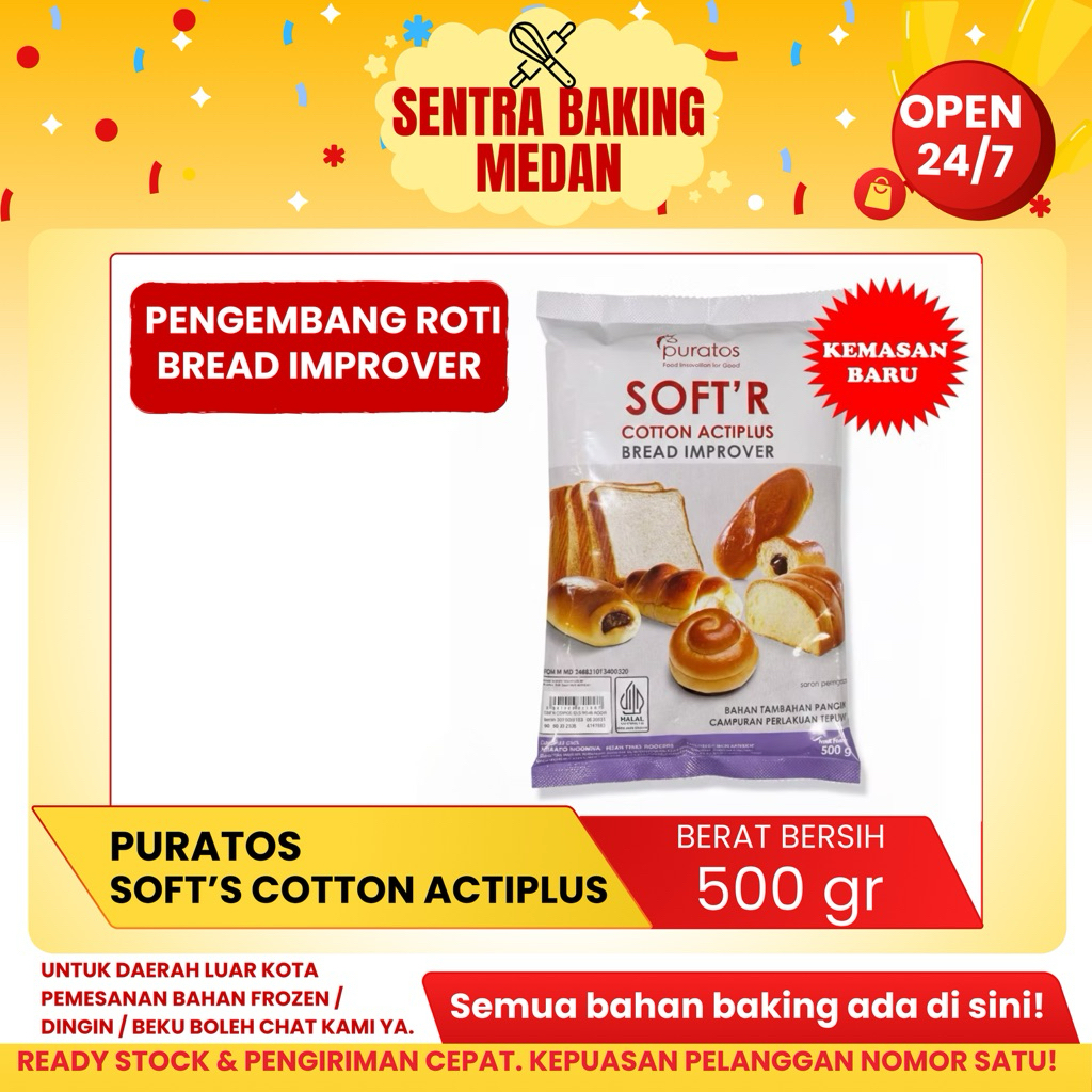 PURATOS S500 ACTIPLUS 500gr BREAD IMPROVER / PENGEMBANG ROTI / S500 ACTI PLUS