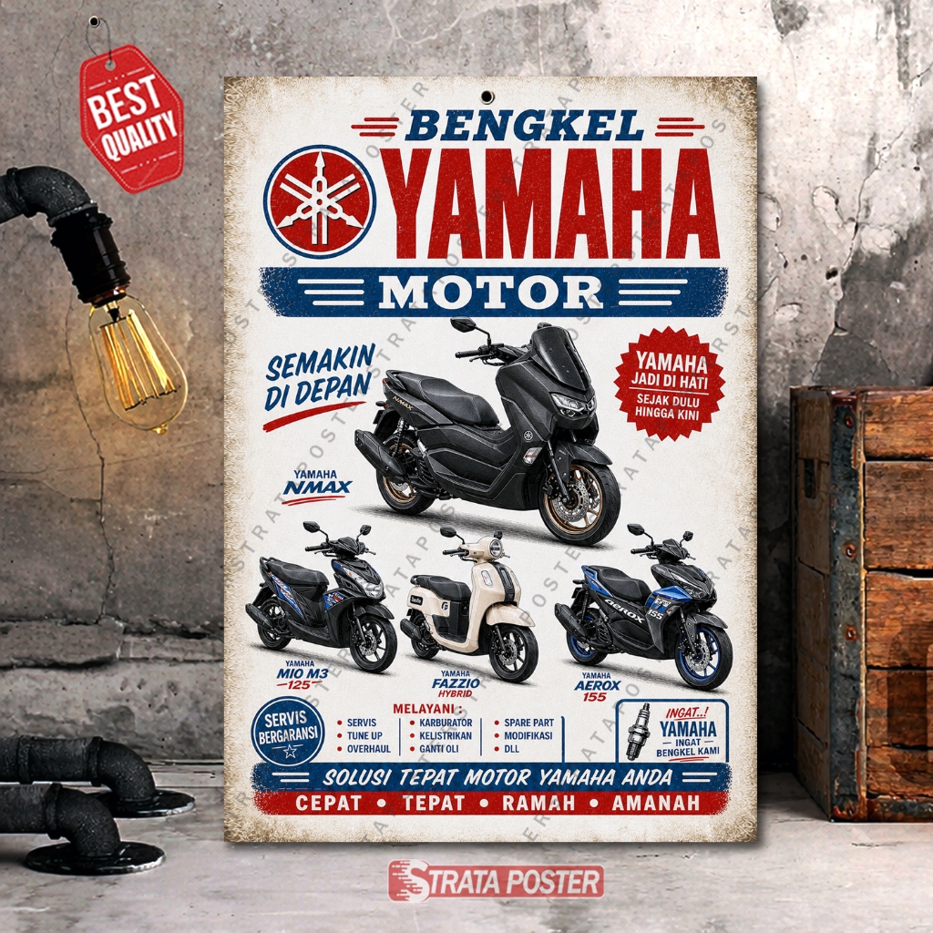 Pajangan Dinding Bengkel Poster Motor Yamaha