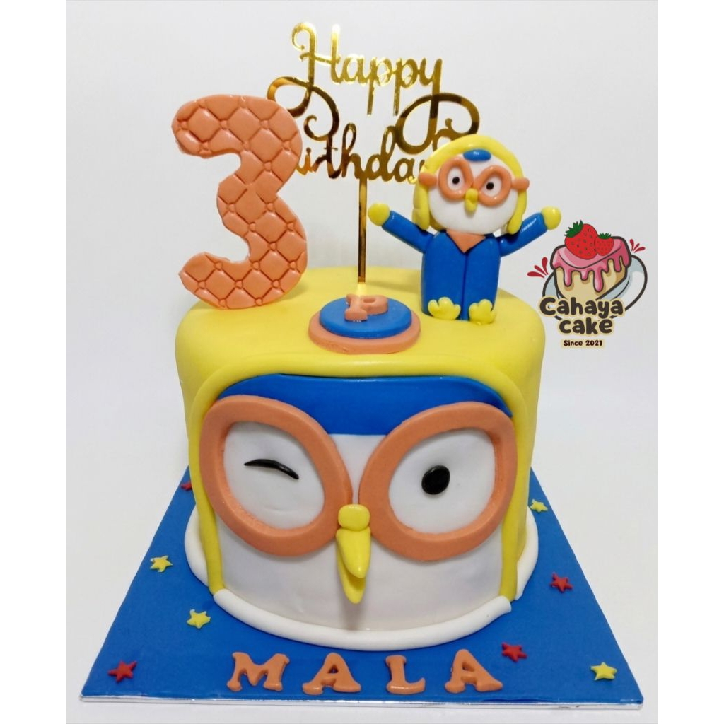 Pororo Cake / Kue Ulang Tahun Pororo / Kue Ultah Karakter Pororo