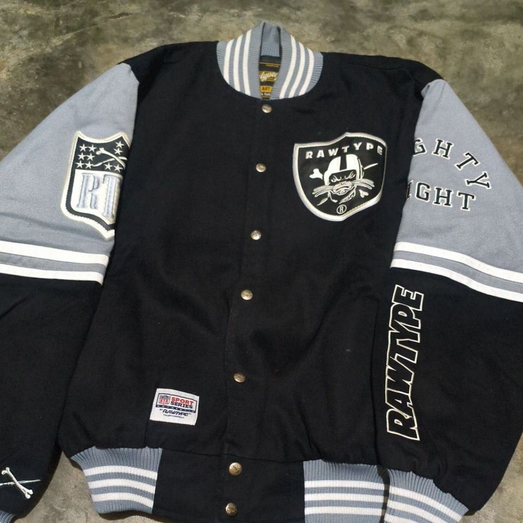 JACKET VARSITY VOLTZ RAW TYPE RIOT X RIDERS AND RULES ORIGINAL TEAM RAWTYPE RTR RNR LIMITED EDITION