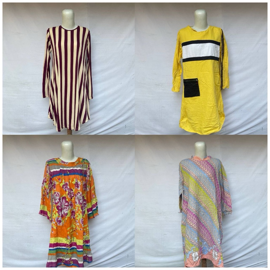 (Katalog 134 ) Tunik Wanita Motif Bunga Tunik Wanita Jumbo Tunik Wanita Garis Garis Tunik Wanita Kek