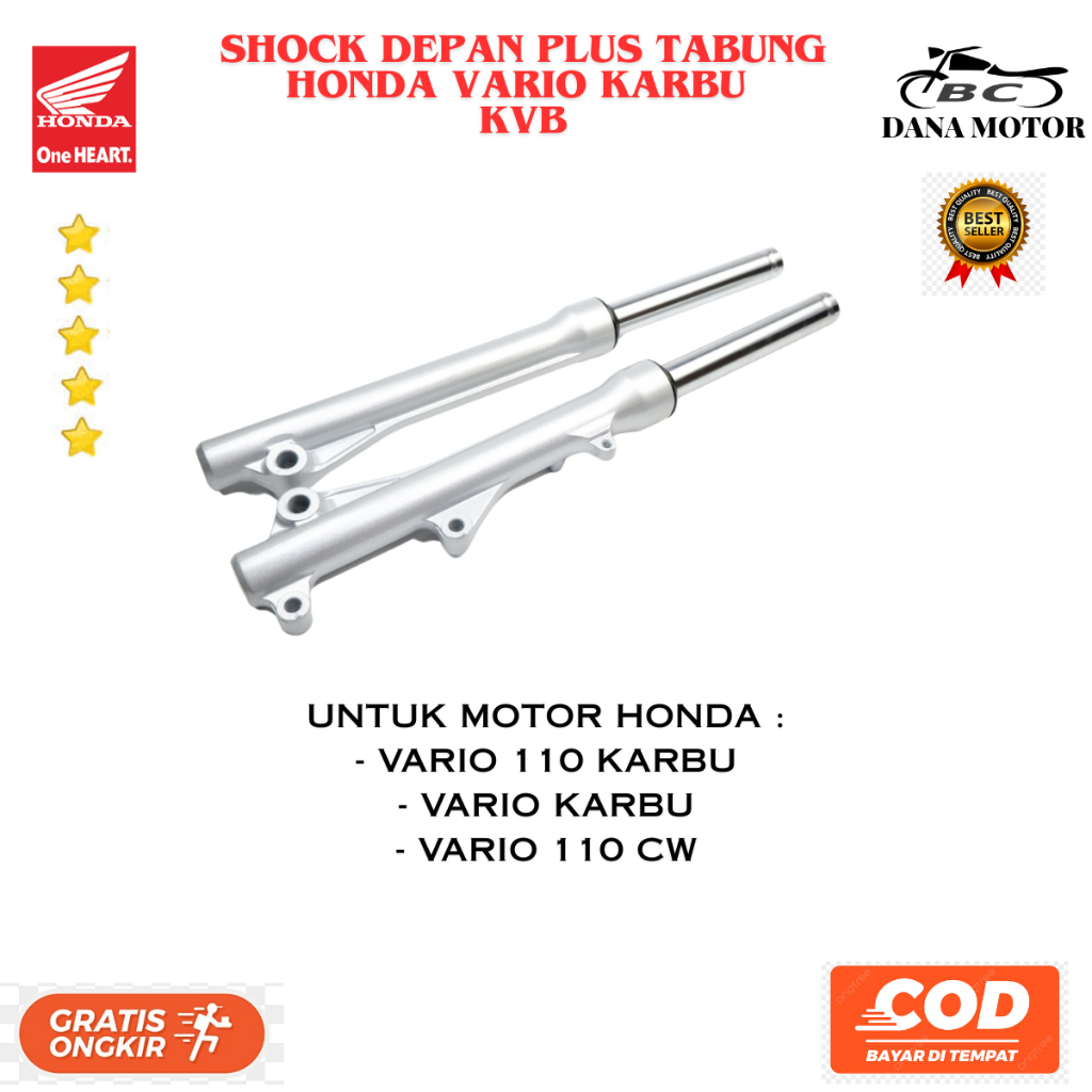As Shock Depan Tabung Assy Vario Karbu Beat Karbu KVB / Shockbreaker Tabung Depan Honda Vario Karbu