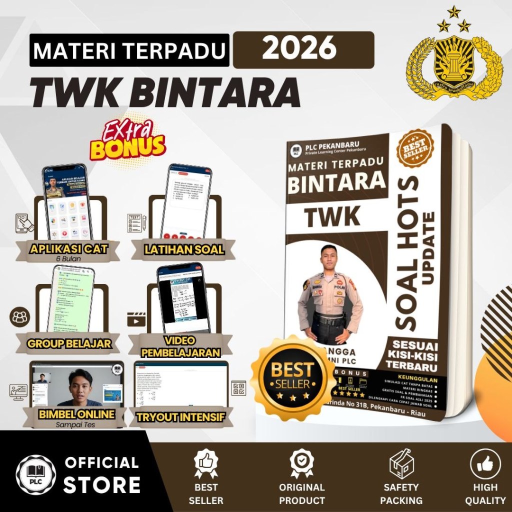 Buku TWK Bintara POLRI 2026 Soal HOTS + Pembahasan Lengkap PLC