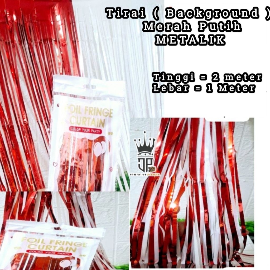 (Spesial RI)Dekorasi Tirai Merah Putih,Background Dirgahayu RI, Background Tirai Merah Putih