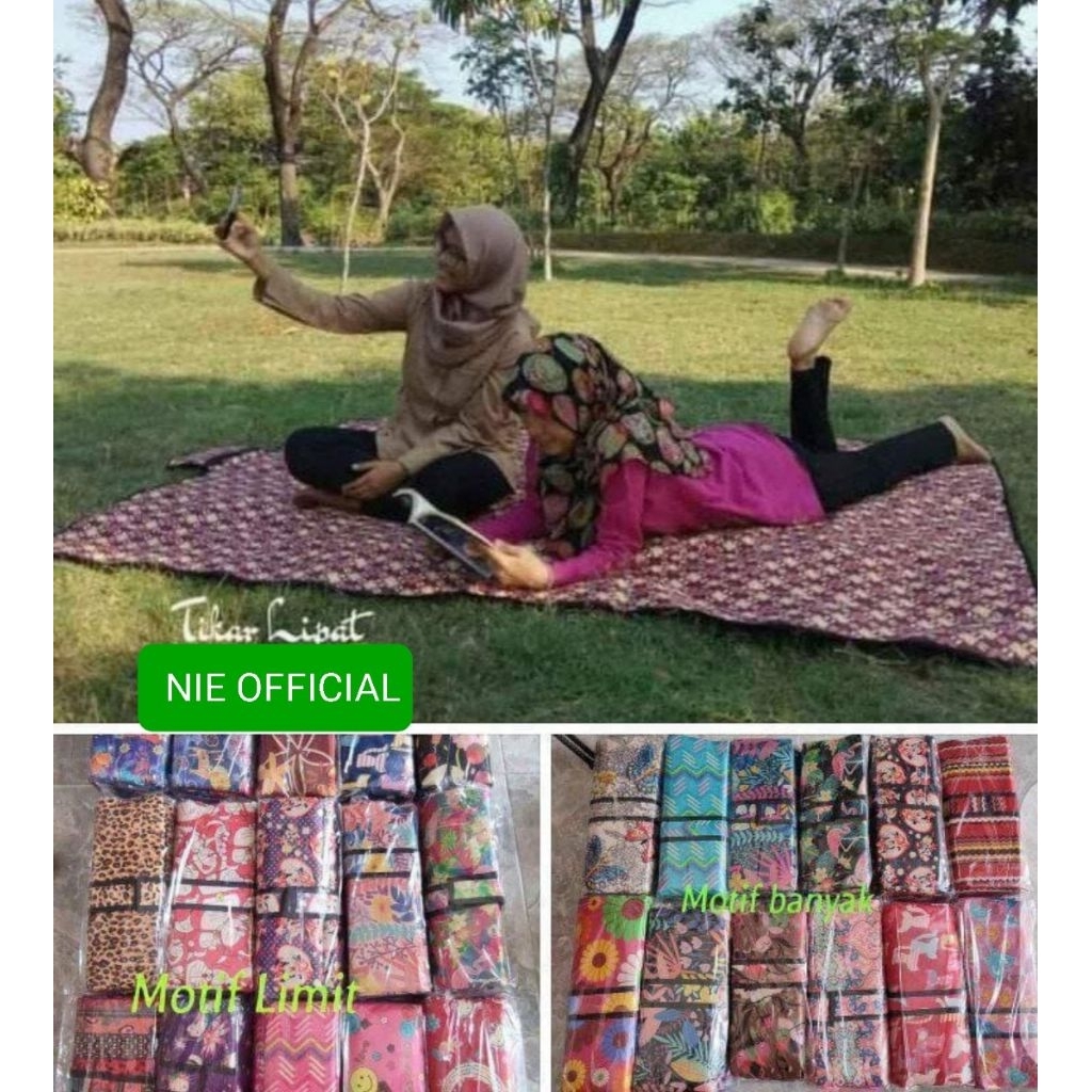 TIKAR PIKNIK BISA DI LIPAT ANTI AIR / TIKAR LANTAI / TIKLIP MOTIF BUNGA DAN KARAKTER