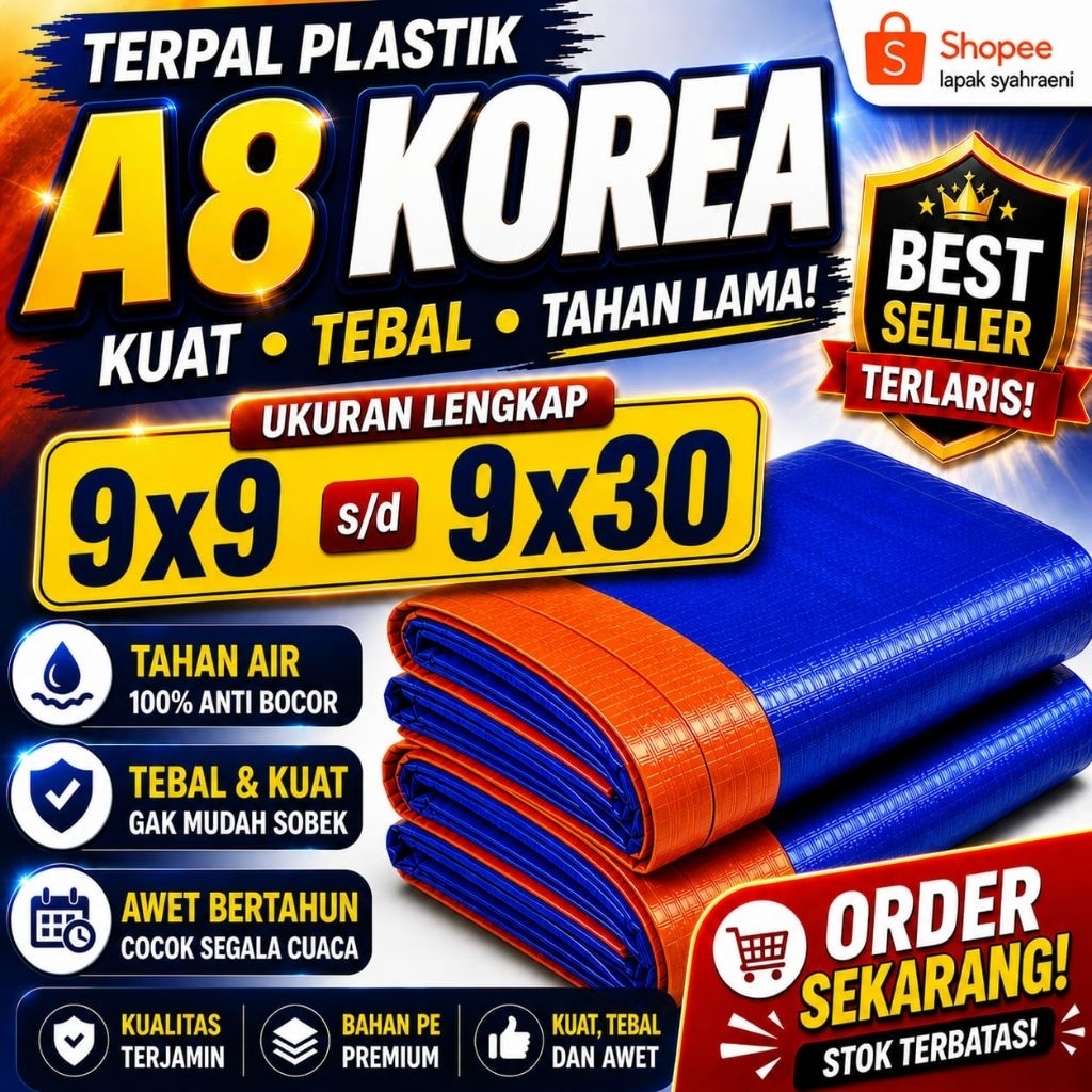 Terpal paling laris di shoope terpal plastik Korea tebal A8 terpal jumbo terpal Anti air terpal tend