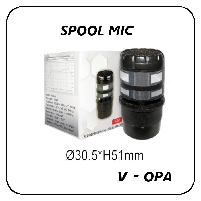 Spool Microphone Vocal kabel dan wireless - Spul Mic 30 mm V - OPA